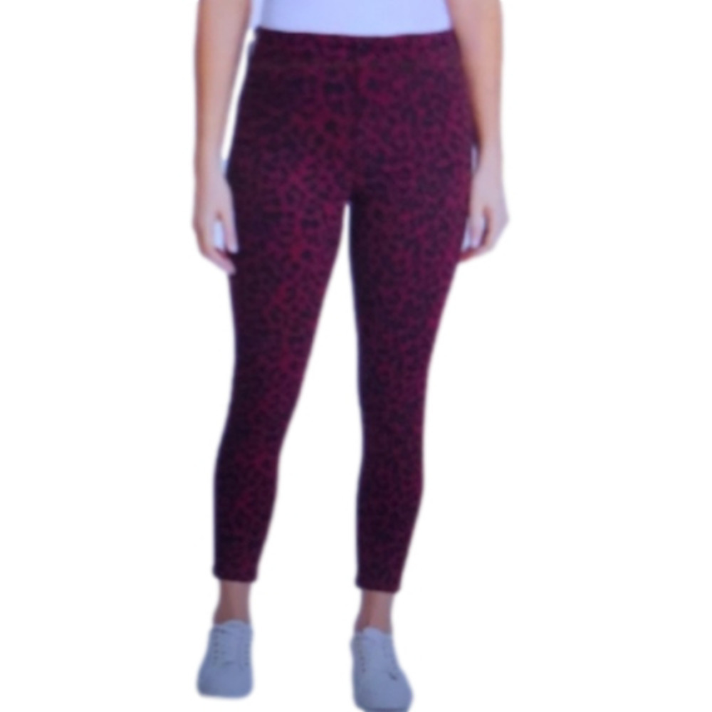 Cheetah Print Skinny Ankle Jeans Size 16